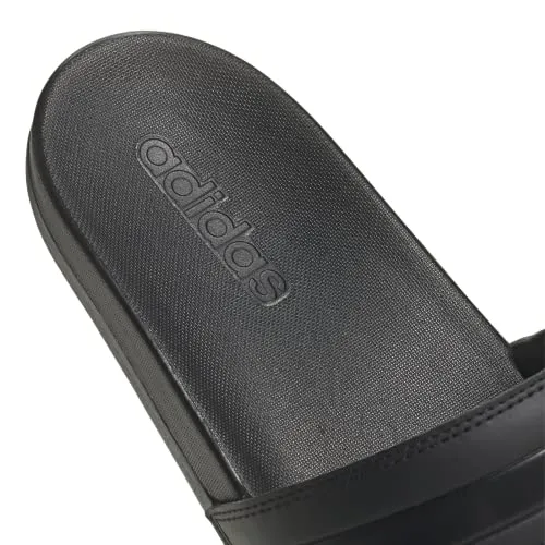 adidas Adult Adilette Comfort Slides Core Black/Core Black/Core Black 7