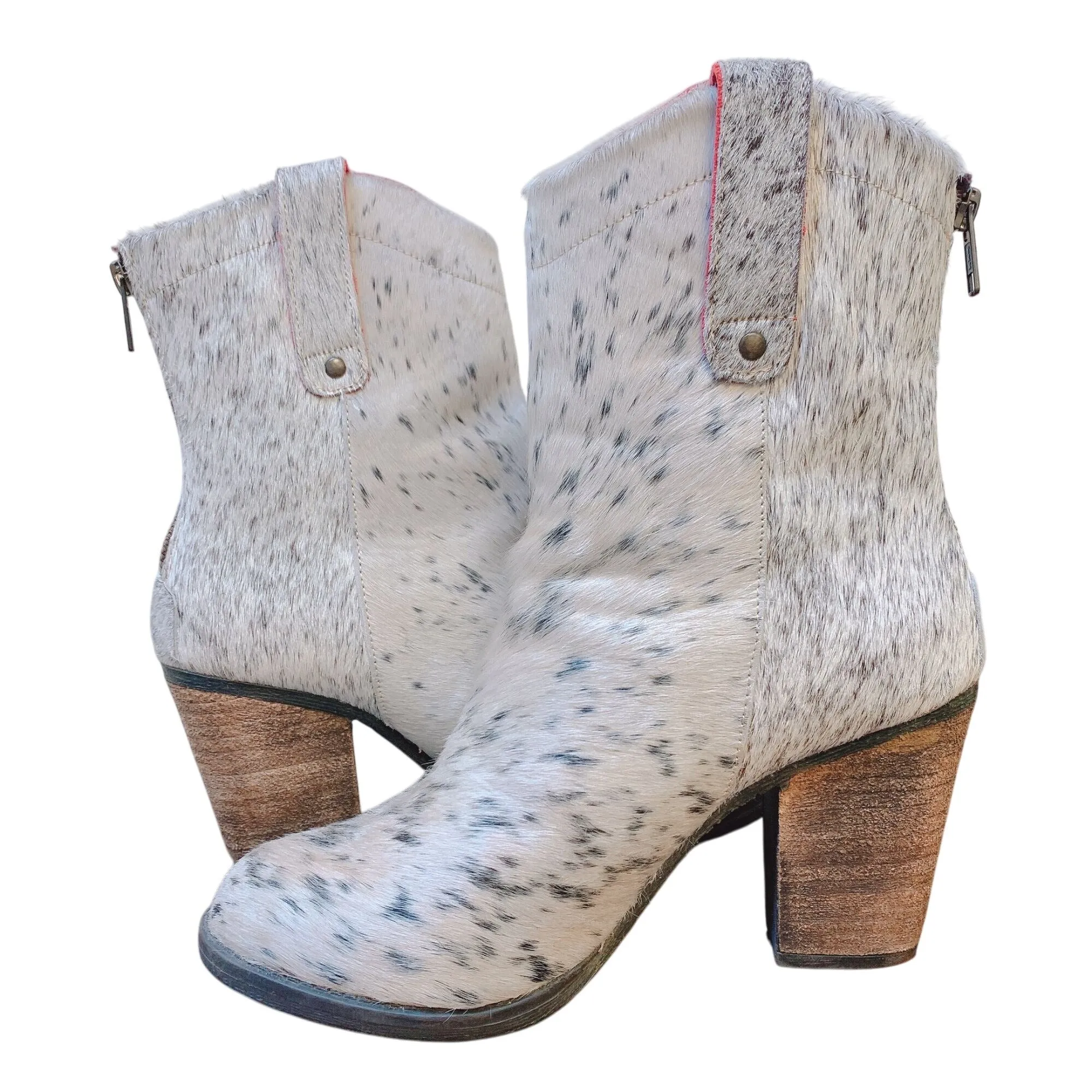 Alcalas Cowhide Leather Ankle Boot Heels 7.5