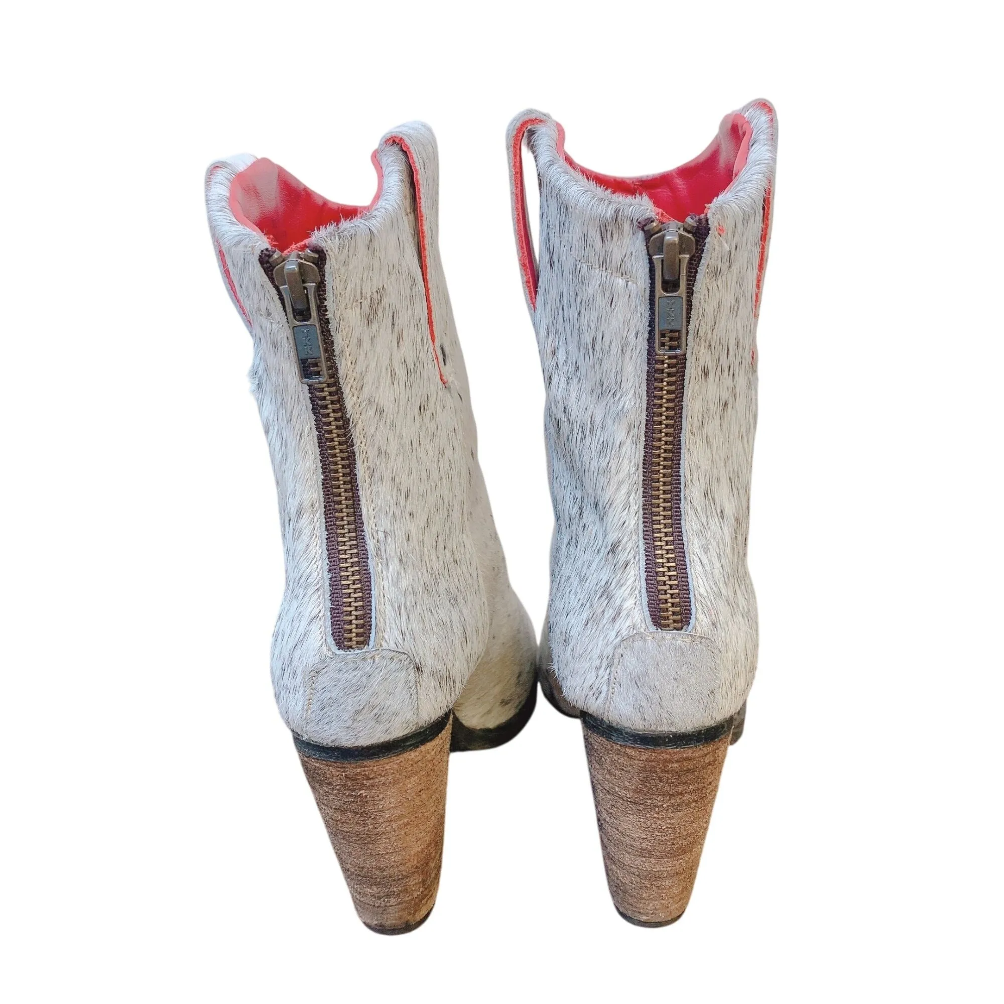 Alcalas Cowhide Leather Ankle Boot Heels 7.5