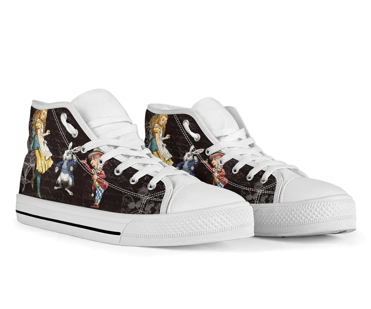 Alice in Wonderland High Top Sneakers