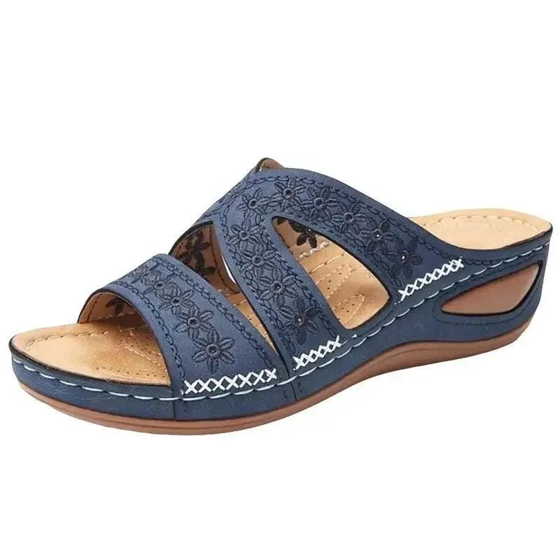 Anti-Slip Premium Women's Wedge Open Toe Sandals - Platform Slippers