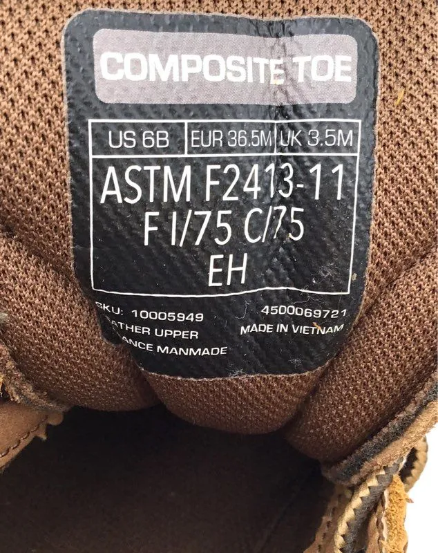 Ariat Women's Brown Leather Composite Toe Combat Boots - Size 6