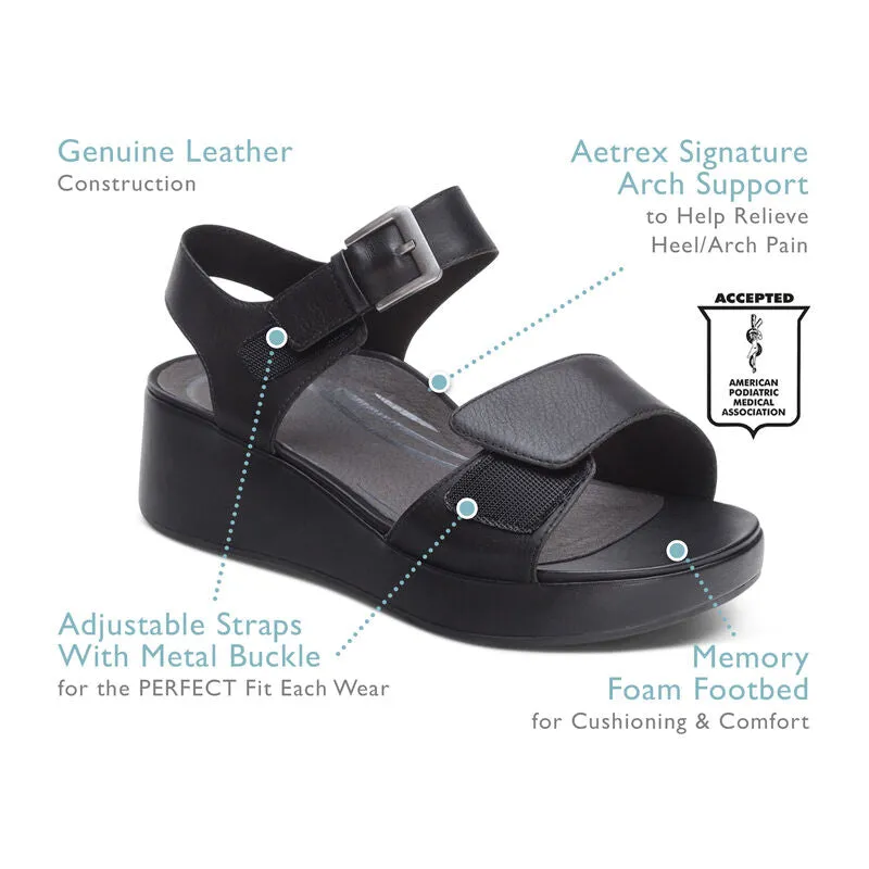 Ariel Adjustable Quarter Strap Wedge