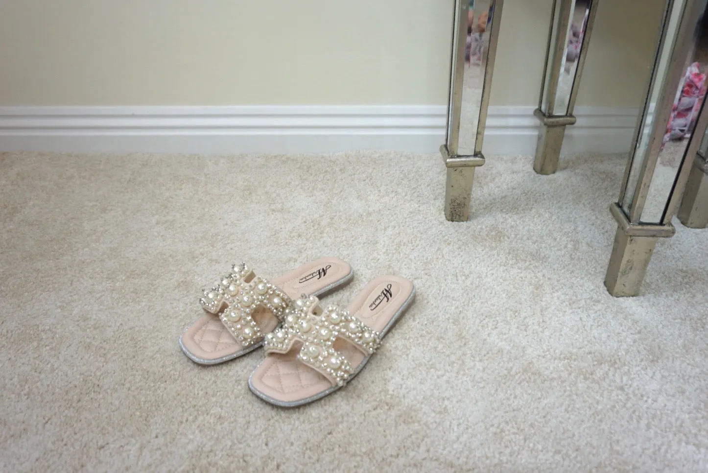 Beige Pearl Sandals