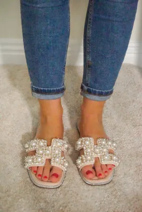 Beige Pearl Sandals