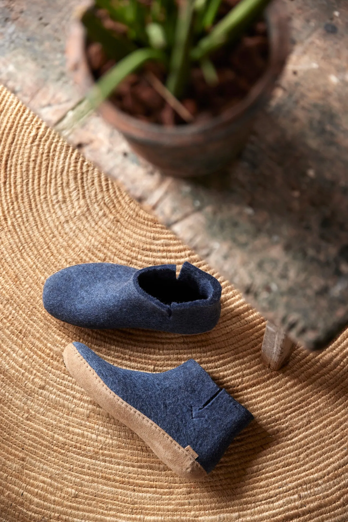 Boot with leather sole - Forest