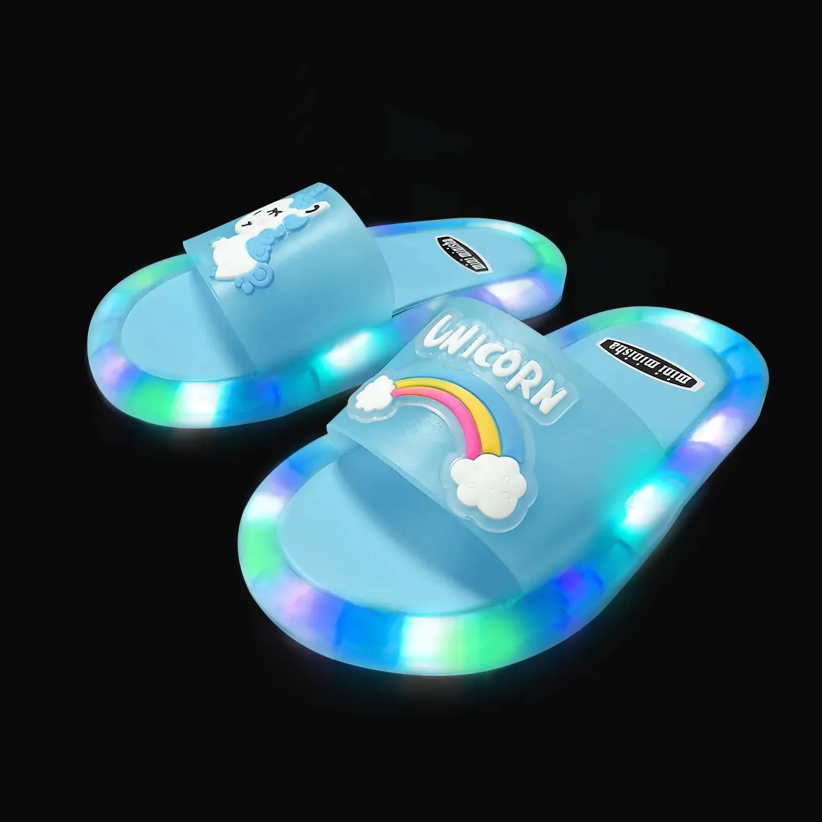 Children‘s Boys Girls Slippers Cartoon Unicorn Animals Prints