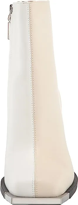 Circus by Sam Edelman Nessie Ivory Square Toe Side Zipper Heel Ankle Boots