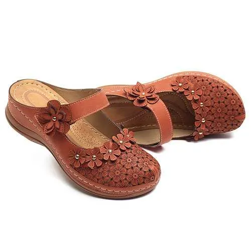Closed Toe Adjustable Wedges Sandals