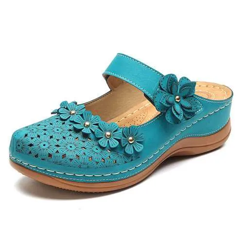 Closed Toe Adjustable Wedges Sandals