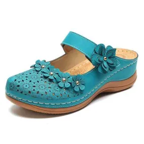 Closed Toe Adjustable Wedges Sandals
