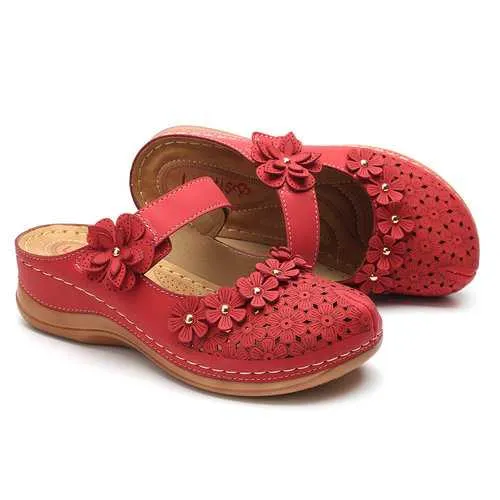 Closed Toe Adjustable Wedges Sandals