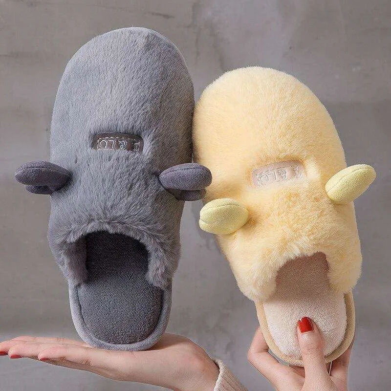 Cute Non-Slip Plush Women Slippers