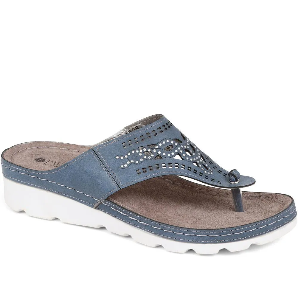 Embellished Toe Post Sandals - SERAY37009 / 323 498