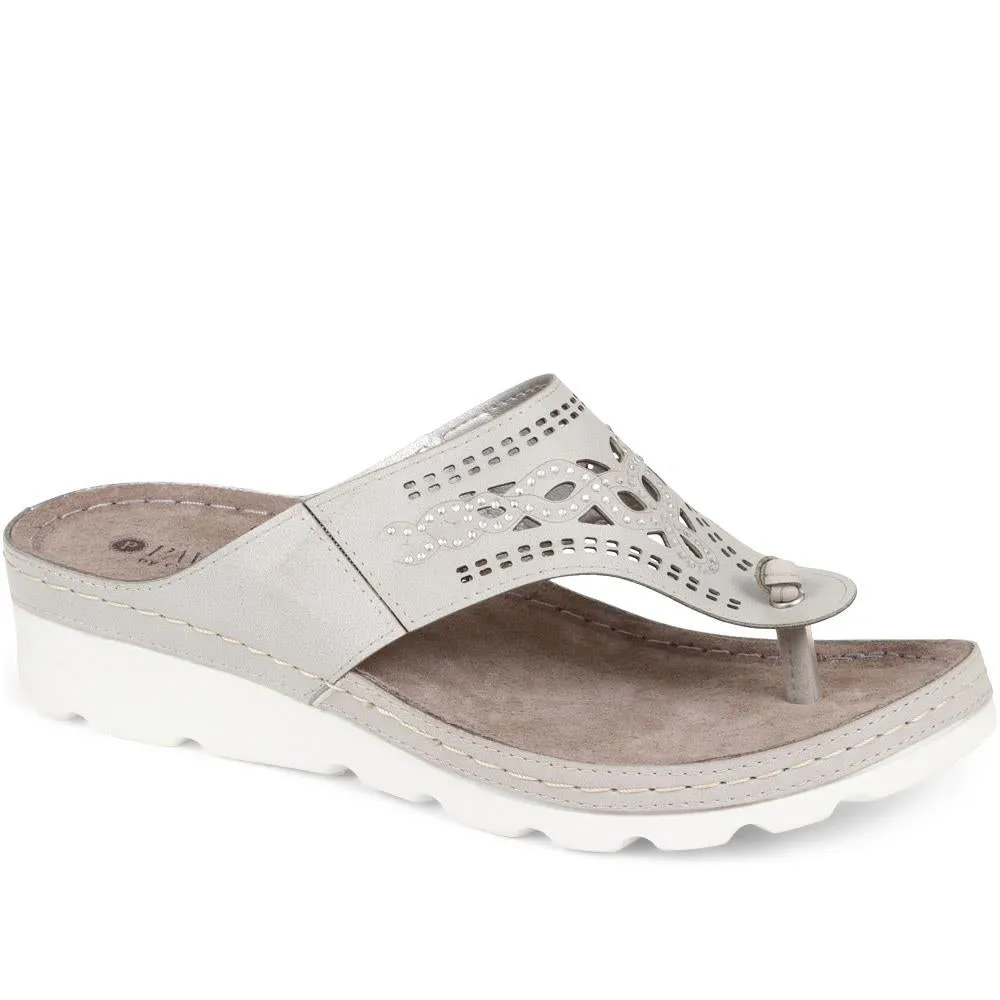 Embellished Toe Post Sandals - SERAY37009 / 323 498