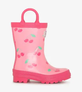 Hatley Cherries Rain Boots with Handles
