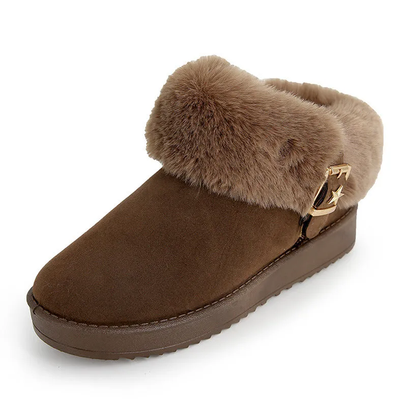 Hot sale Women natural real fox fur snow boots fashion boots for women high quality genuine cow leather winter Ankle boots