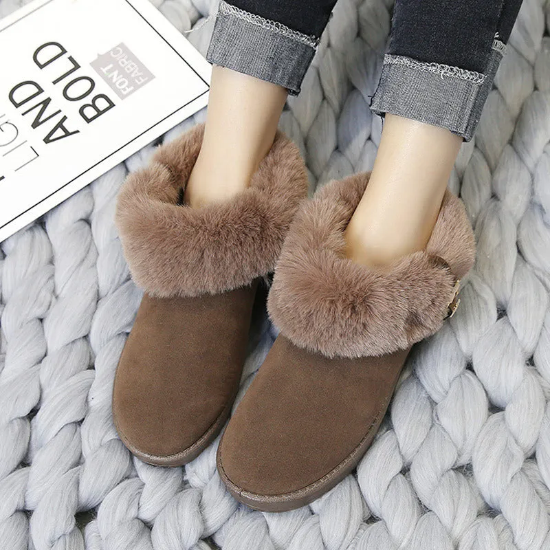 Hot sale Women natural real fox fur snow boots fashion boots for women high quality genuine cow leather winter Ankle boots