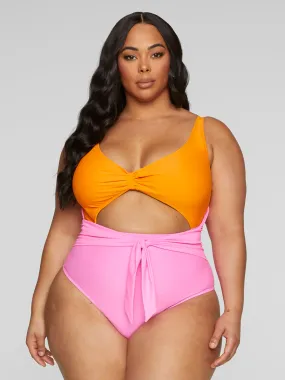 Lenora Colorblock One-Piece Swimsuit