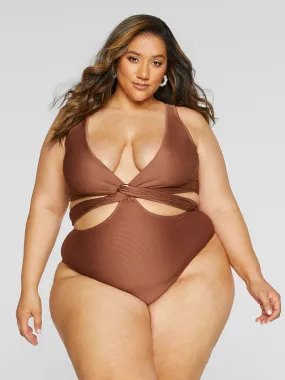Mara Twist Front Monokini Swimsuit