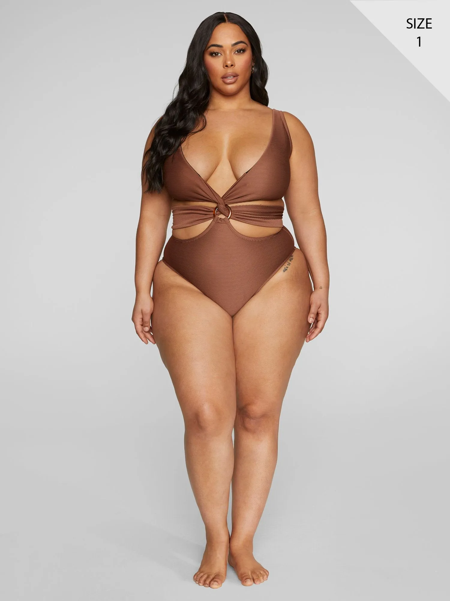 Mara Twist Front Monokini Swimsuit