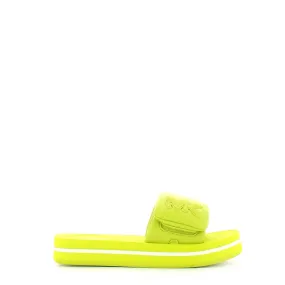 Michael Kors - MK Platform Slide Puffy BRT Limenade Sandals - 40S3MKFA1L - BRT/LIMEADE