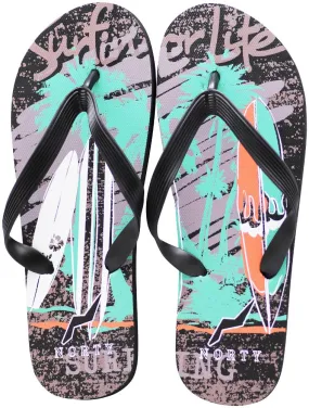 NORTY Mens 8-13 Black/Grey Surfer Sandal 22001C