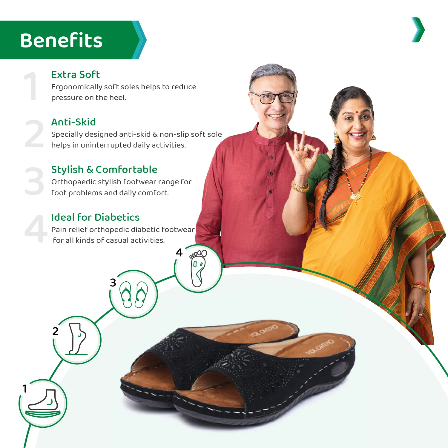 ORTHO JOY Extra-Soft Comfortable Fancy Slippers