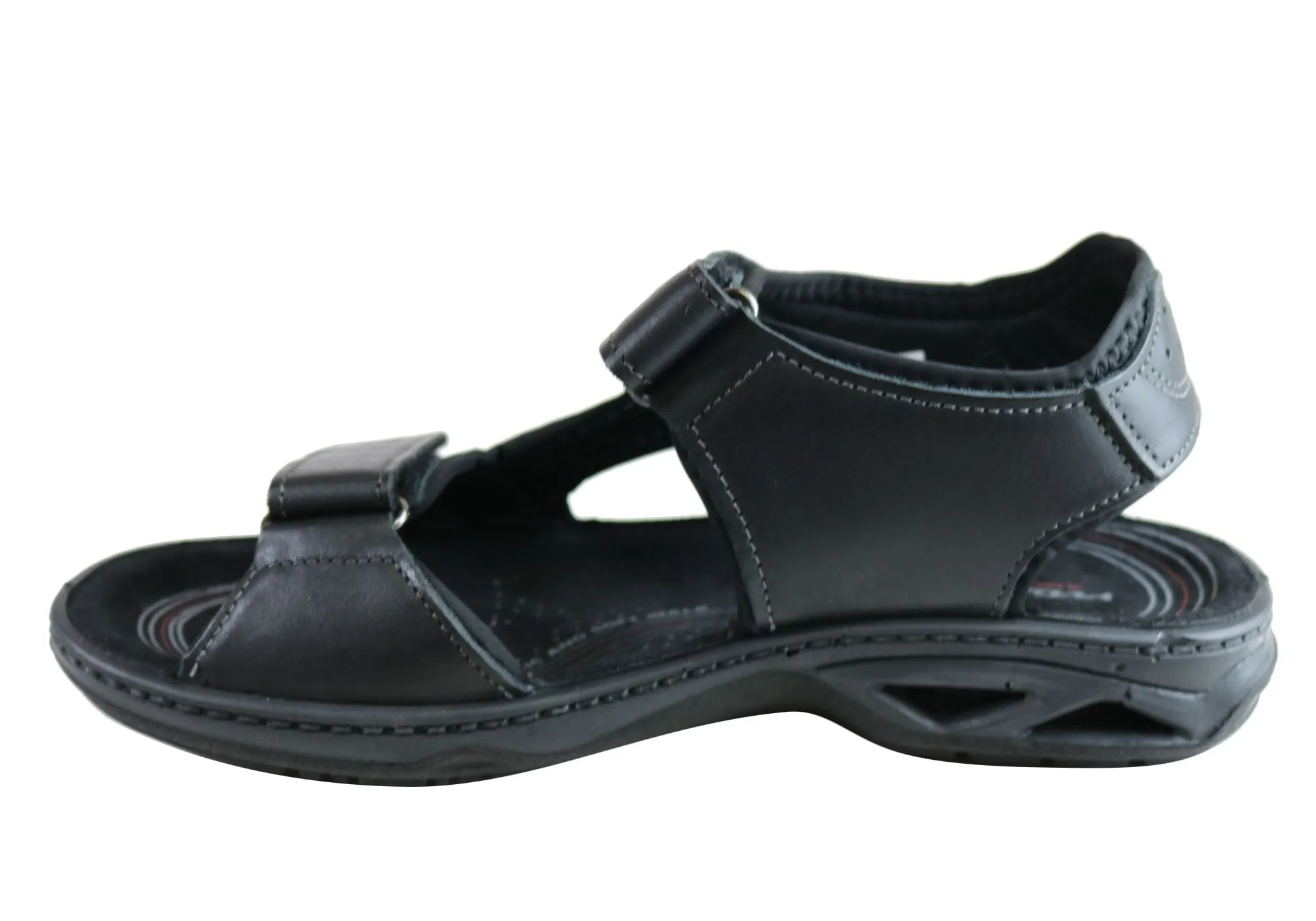 Pegada Thompson Mens Leather Comfort Cushioned Sandals Made In Brazil