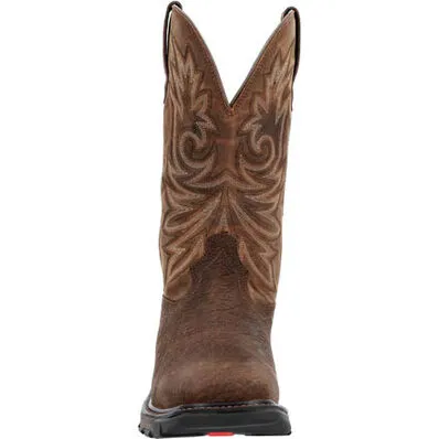 **Rocky Mens Carbon 6 Pull On Western Boots - Dark Brown