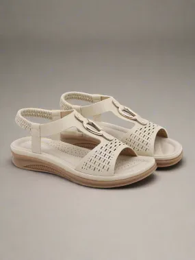Siketu | Lacey Cushioned Slingbacks - Apricot
