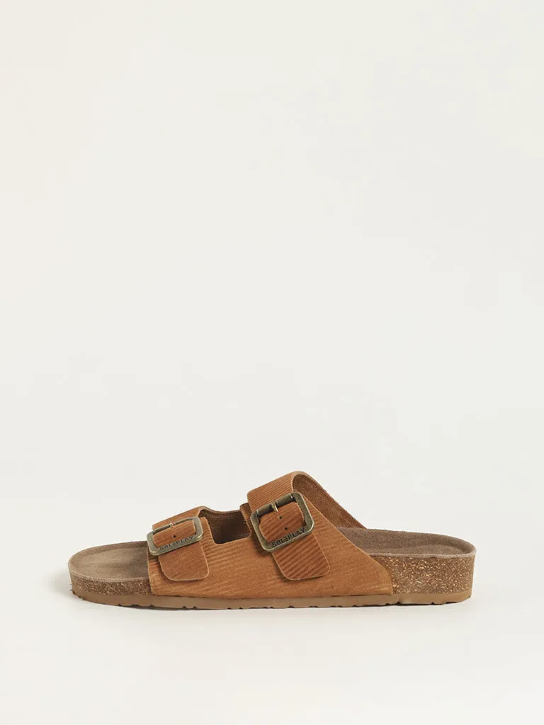 SOLEPLAY Tan Multi-Strap Comfort Leather Sandals