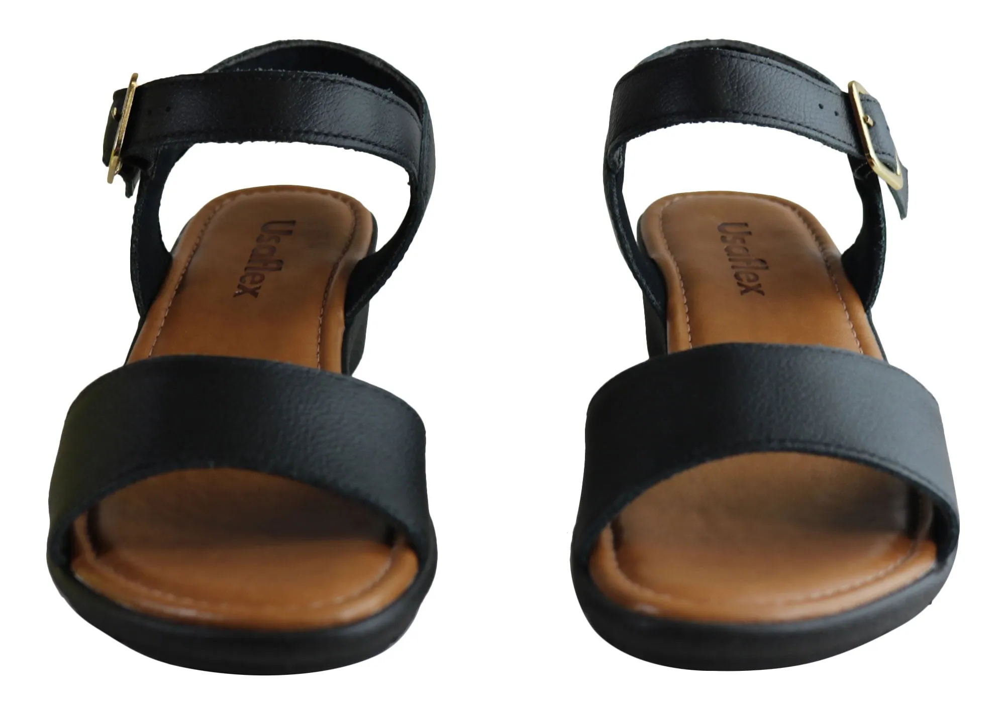 Usaflex Maple Womens Comfort Cushioned Wedge Sandals Made In Brazil