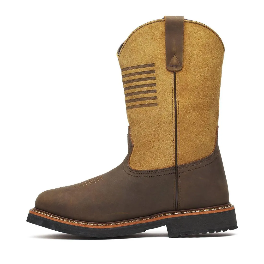 Western 11" Comp-Toe Waterproof Square-Toe Boot Crazy Horse/Tan