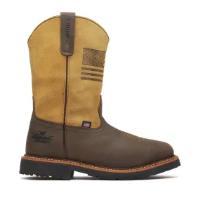 Western 11" Comp-Toe Waterproof Square-Toe Boot Crazy Horse/Tan