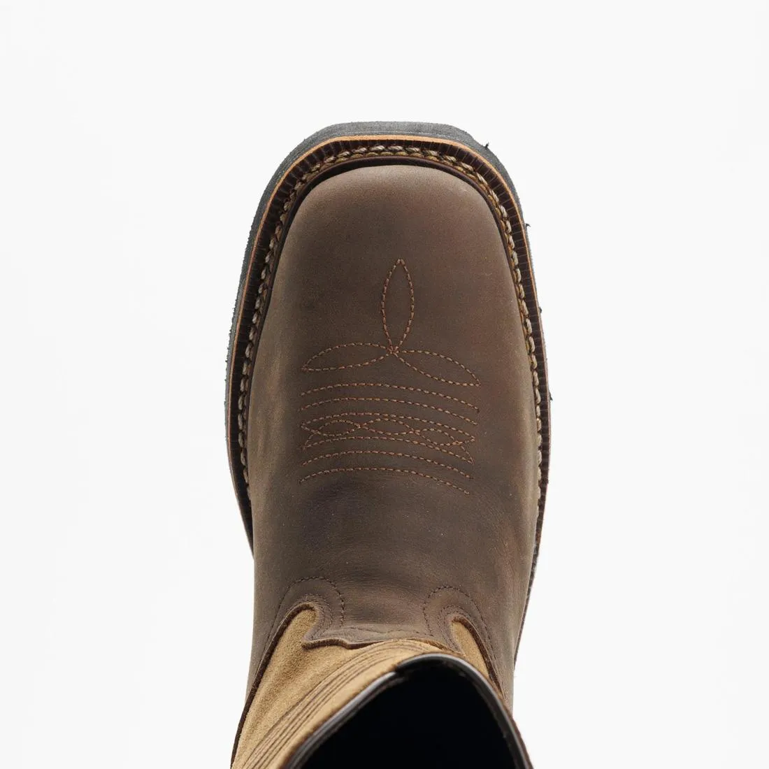 Western 11" Comp-Toe Waterproof Square-Toe Boot Crazy Horse/Tan