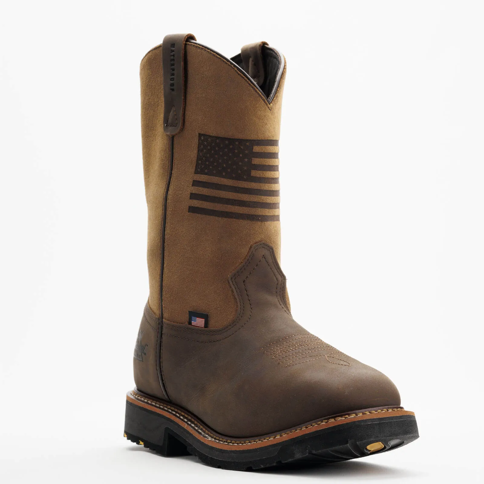 Western Work – Waterproof Crazy Horse/Tan – 11″ Soft Square Toe 814-4338