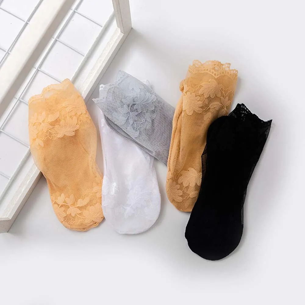 Women Lace Invisible Socks Non-slip