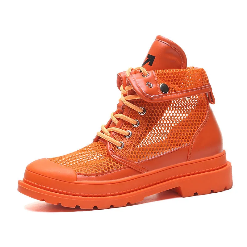 Women Mesh Openwork Breathable Martin Boots