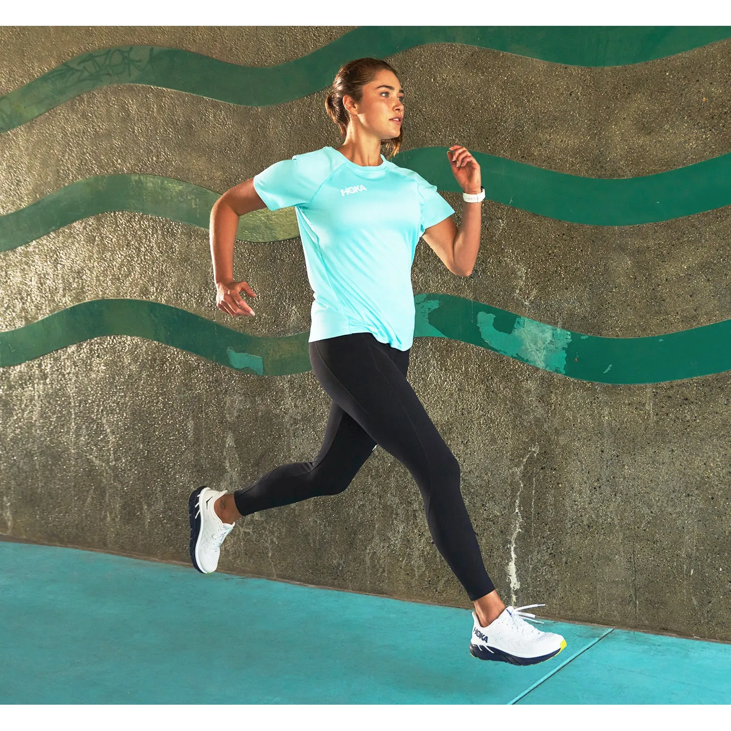 Women's Hoka One One Clifton 8 Aquarelle/Eggshell Blue Mesh