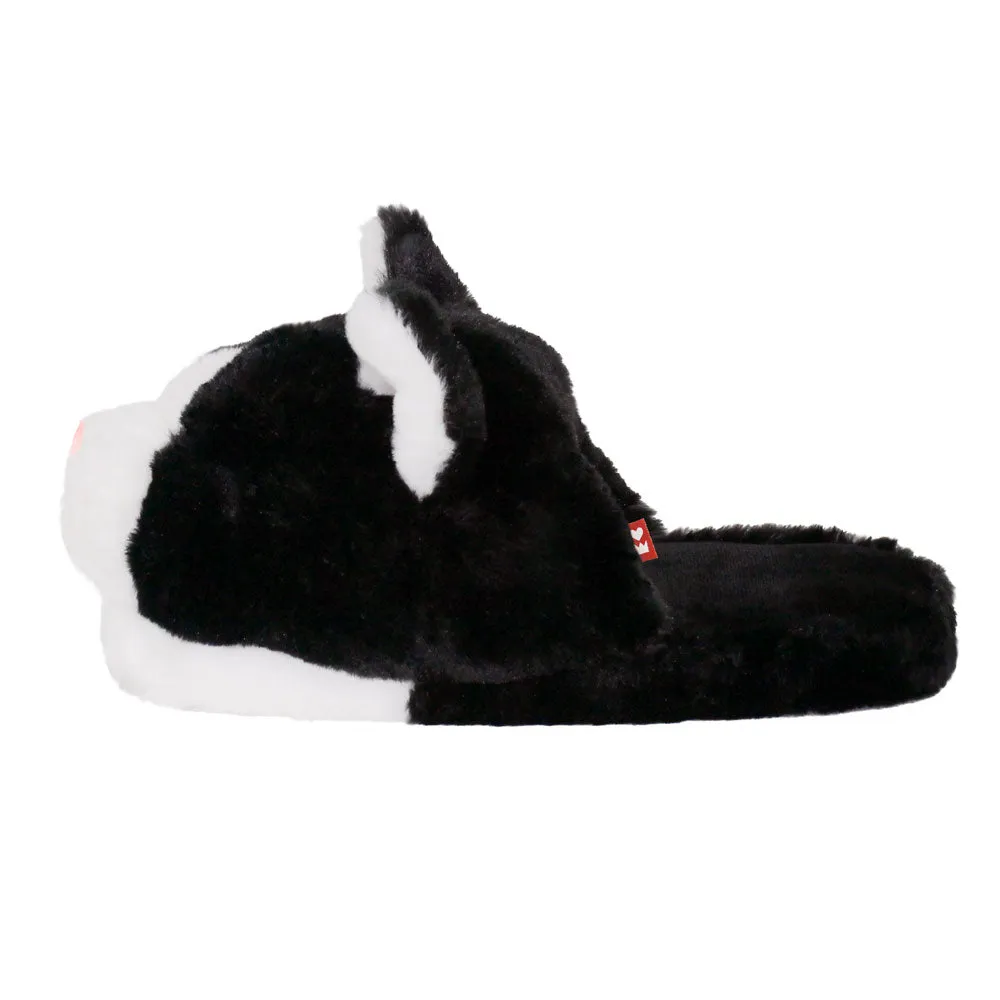 Women's Tuxedo Cat Slippers JulesRoche Non-Slip Plush